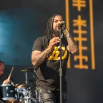 Sevendust perform at the Sick New World music festival. LAS VEGAS^ NEVADA - May 13^ 2023