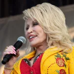 Dolly Parton performs at The Newport Folk Festival in Rhode Island.