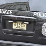 Milwaukee^ WI^ USA - June 11^ 2023: Milwaukee Police emergency patrol vehicle