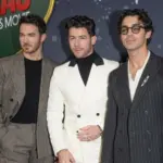 Kevin Jonas^ Nick Jonas and Joe Jonas attend premiere of Disney+ original film 'A Very Jonas Christmas Movie' at City Center in New York^ NY on November 10^ 2025.