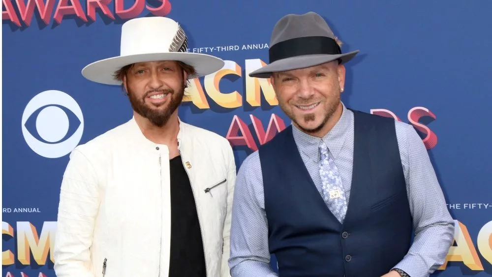 Preston Brust^ Chris Lucas^ LOCASH at the Academy of Country Music Awards 2018 at MGM Grand Garden Arena on April 15^ 2018 in Las Vegas^ NV