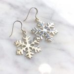 Lot#17: Sterling silver snowflake earring