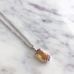 Lot#2: Sterling silver necklace with citrine center stone