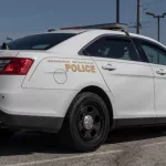 IMPD police car. Indianapolis Metropolitan Police has jurisdiction in Marion County^ Indiana.
