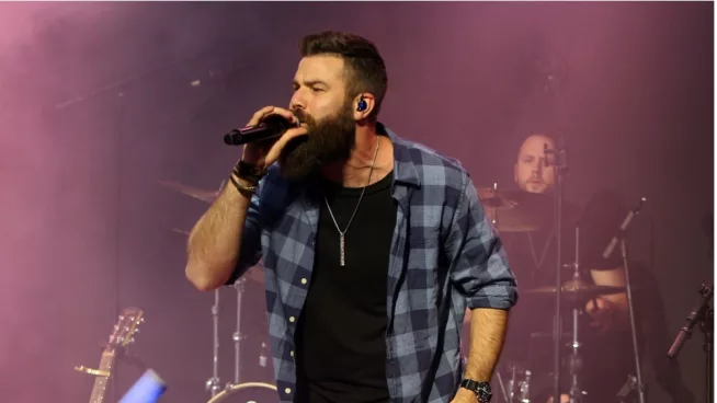 Jordan Davis performs at CMT's RAMJAM on June 3^ 2019 at TopGolf in Nashville^ Tennessee.