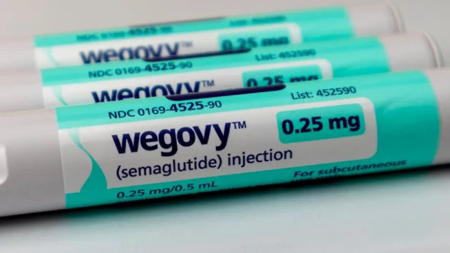 Wegovy semaglutide pens for treatment of chronic obesity^ close up