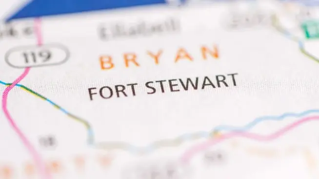 MAP DEPICTING Fort Stewart. Georgia. USA