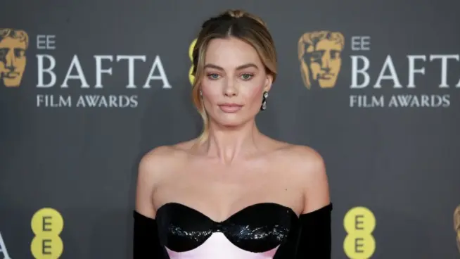 Margot Robbie attends the 2024 EE BAFTA Film Awards at The Royal Festival Hall in London^ England. London^ United Kingdom - February 18^ 2024