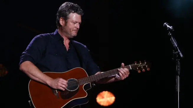 Blake Shelton performs in concert during the 2017 CMA Music Festival on June 9^ 2017 at Nissan Stadium in Nashville^ Tennessee.