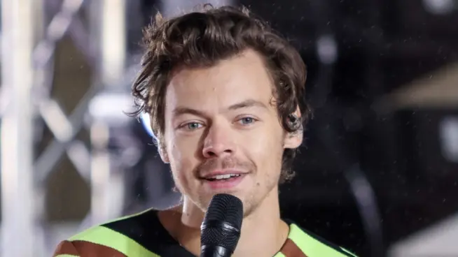 Harry Styles onstage during NBC's "TODAY" Show at Rockefeller Plaza on May 19^ 2022 in New York City.