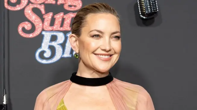 Kate Hudson wearing dress by Valentino attends premiere of Song Sung Blue by FocusFeatures at AMC Lincoln Square in New York^ NY on December 11^ 2025