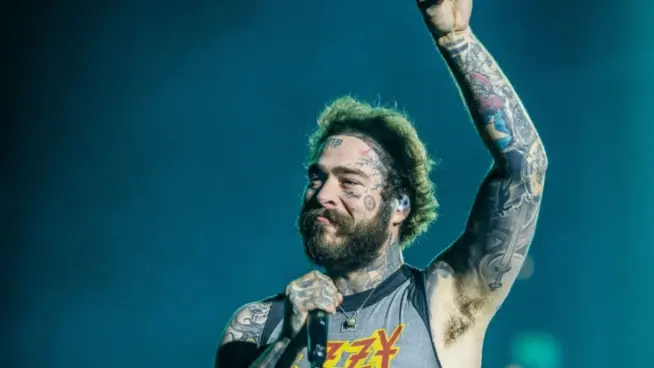 Post Malone performs at Tottenham Hotspur Stadium on his The BIG ASS World Tour London^ UK - September 20^ 2025