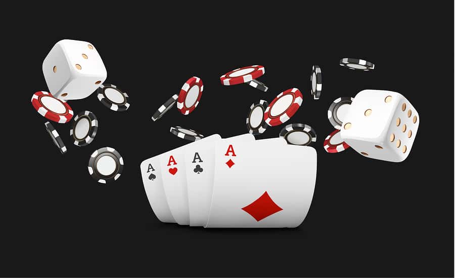playing-cards-and-poker-chips-fly-casino-concept-on-black-backg