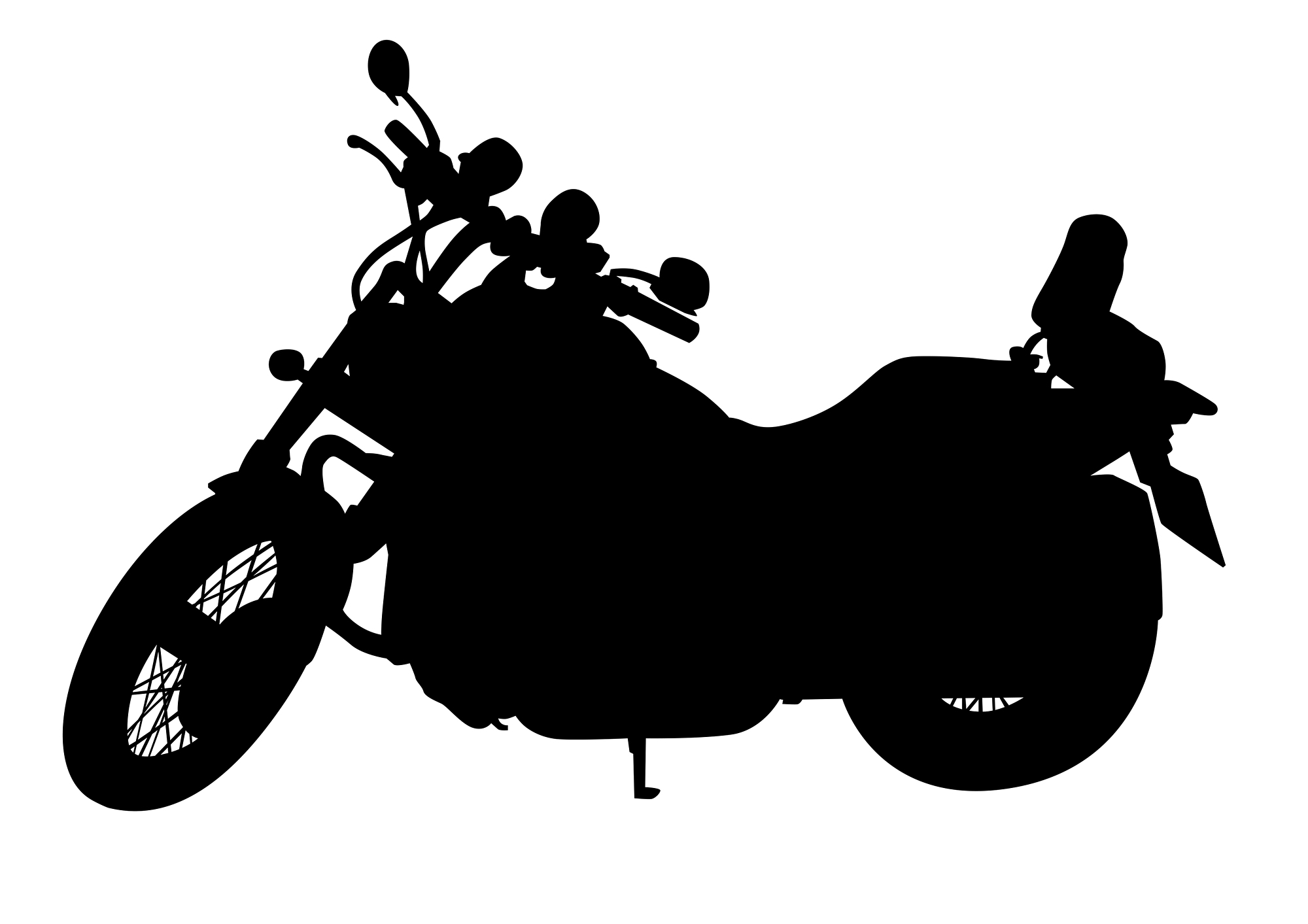 large-black-motorcycle