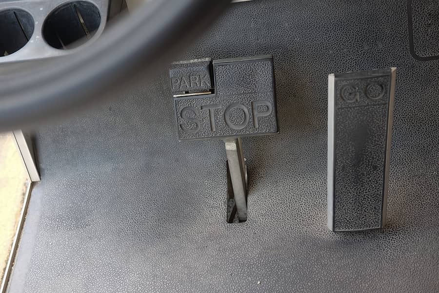 close-up-control-panel-golf-car-park-stop-and-go
