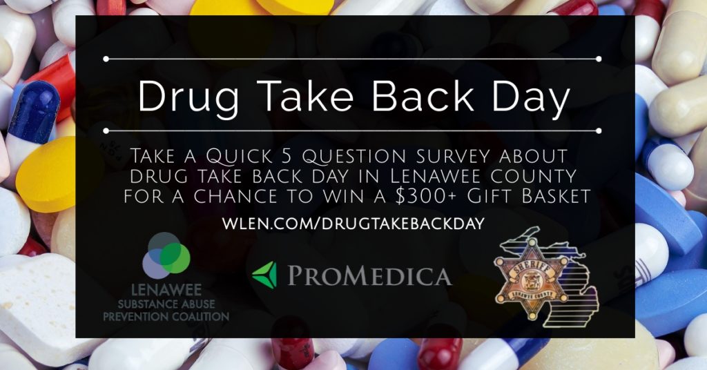 Drug Take Back Day Survey WLENFM Radio 103.9