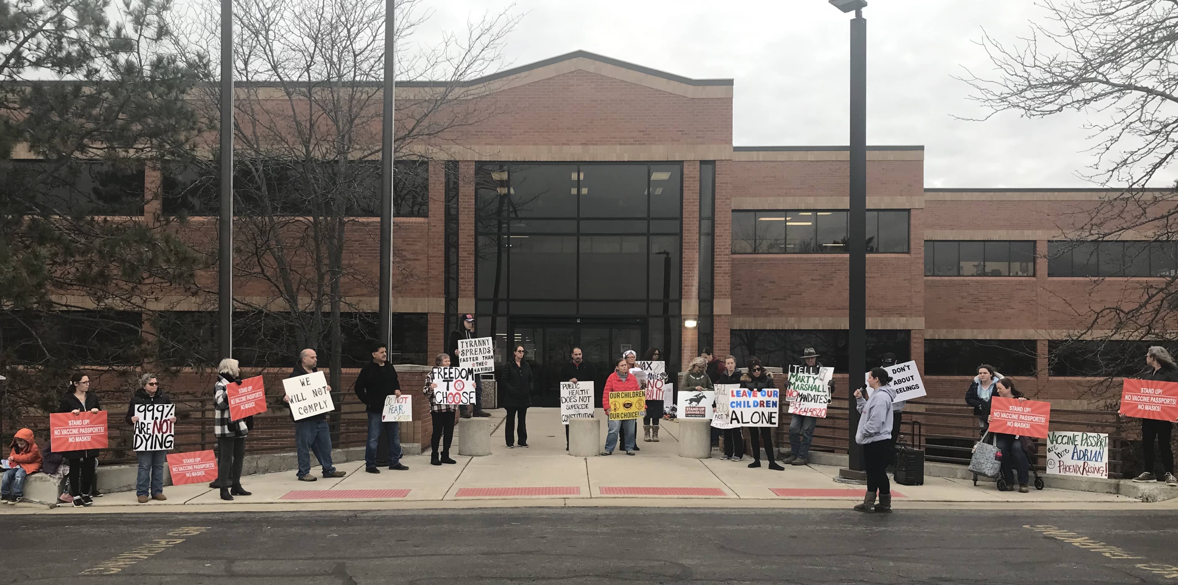 Rally Held Outside Lenawee Co. Human Services Building | WLEN-FM Radio ...