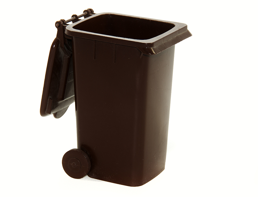 brown-dirt-container-for-garbage-on-white-background