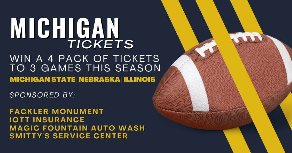 Michigan Football Tickets WLENFM Radio 103.9