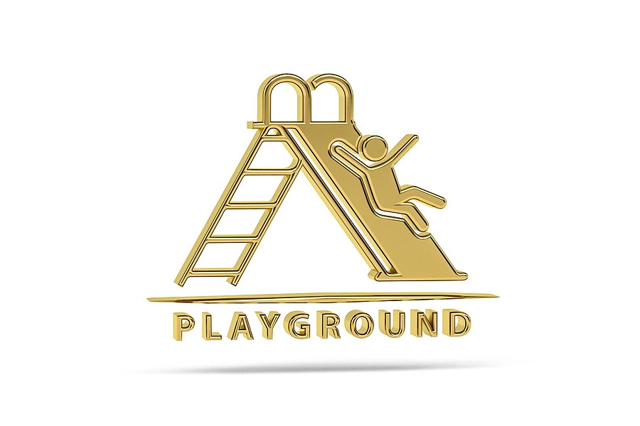 golden-3d-playground-icon-isolated-on-white-background-3d-rend