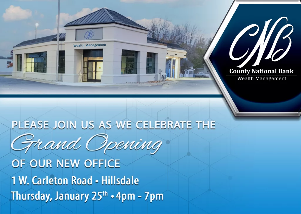 County National Bank Schedules Open House/Grand Opening for New