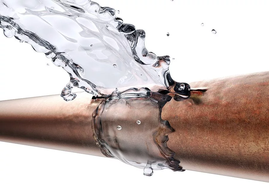 broken-pipe-is-leaking-water-isolated-on-white