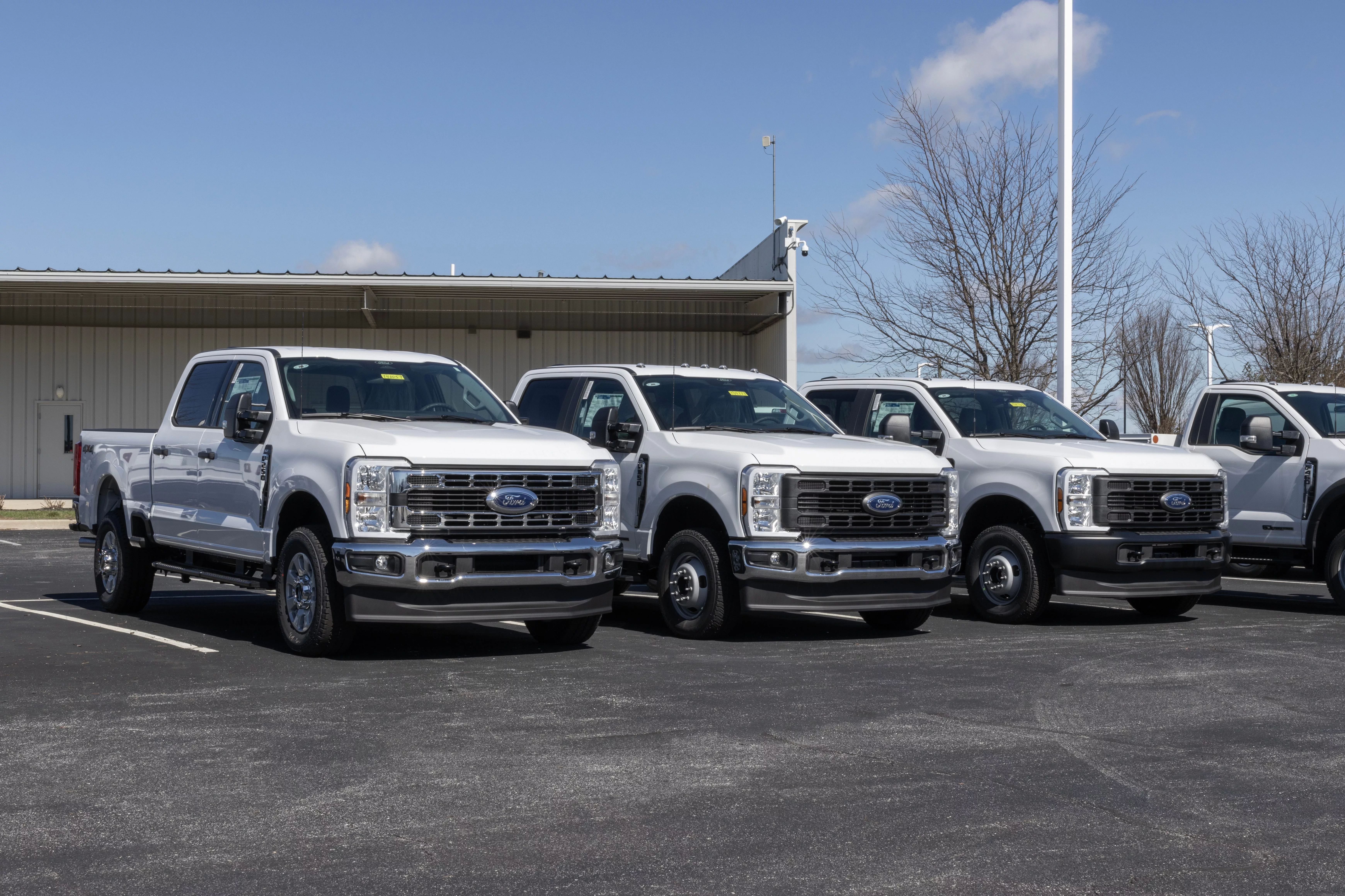 plainfield-march-10-2024-ford-truck-medium-duty-display-at-a-dealership-ford-trucks-include-the-f-250-f-350-f-450-f-550-f-650-f-600-and-f-750