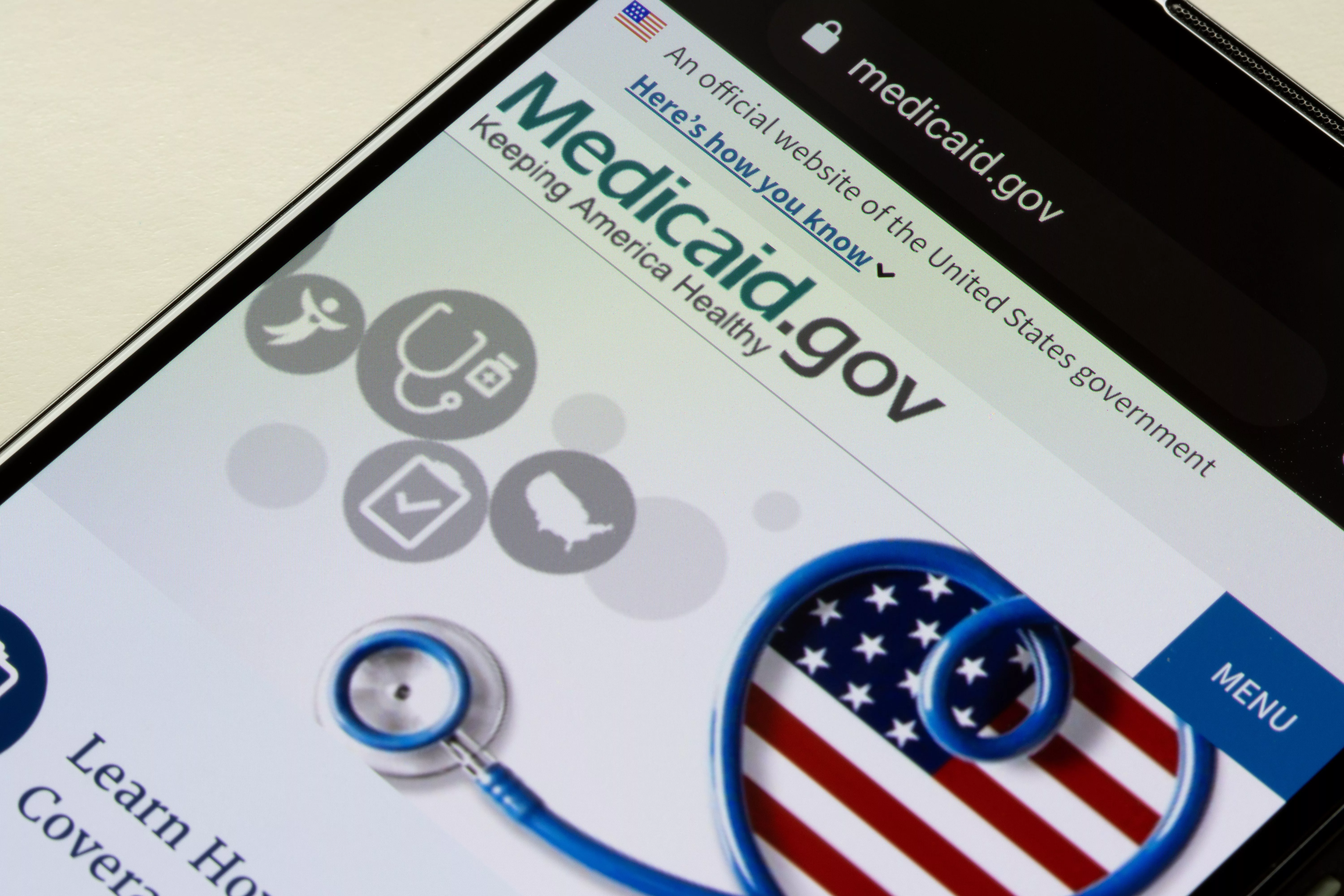 portland-or-usa-nov-29-2021-closeup-of-the-homepage-of-medicaid-gov-seen-on-a-smartphone-medicaid-provides-free-or-low-cost-health-coverage-to-eligible-needy-persons