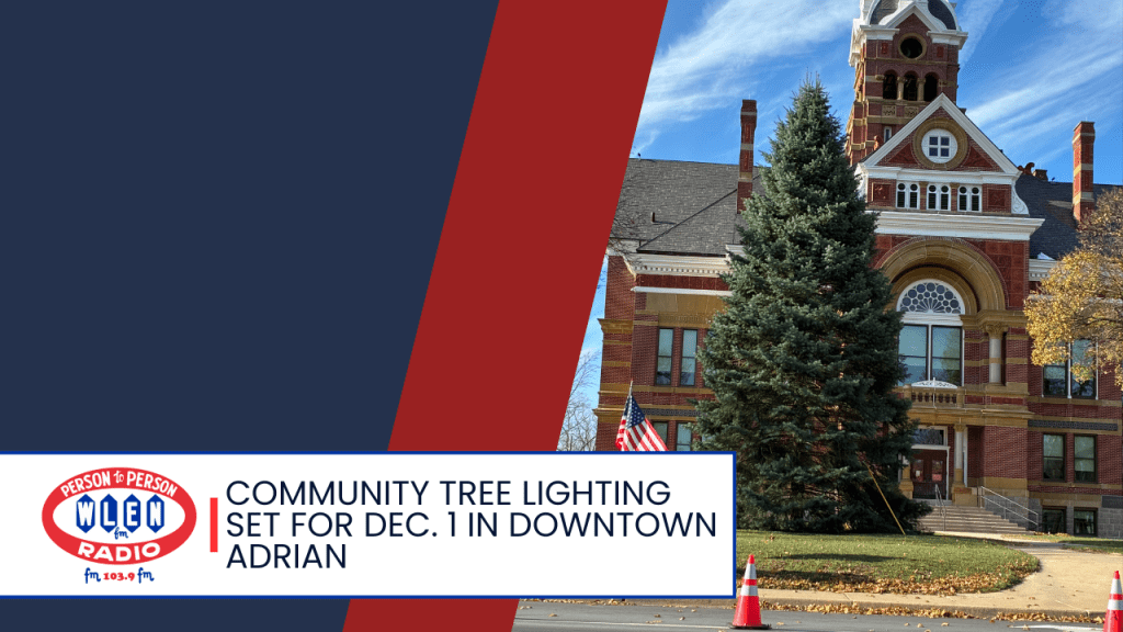 Community tree lighting set for Dec. 1 in downtown Adrian