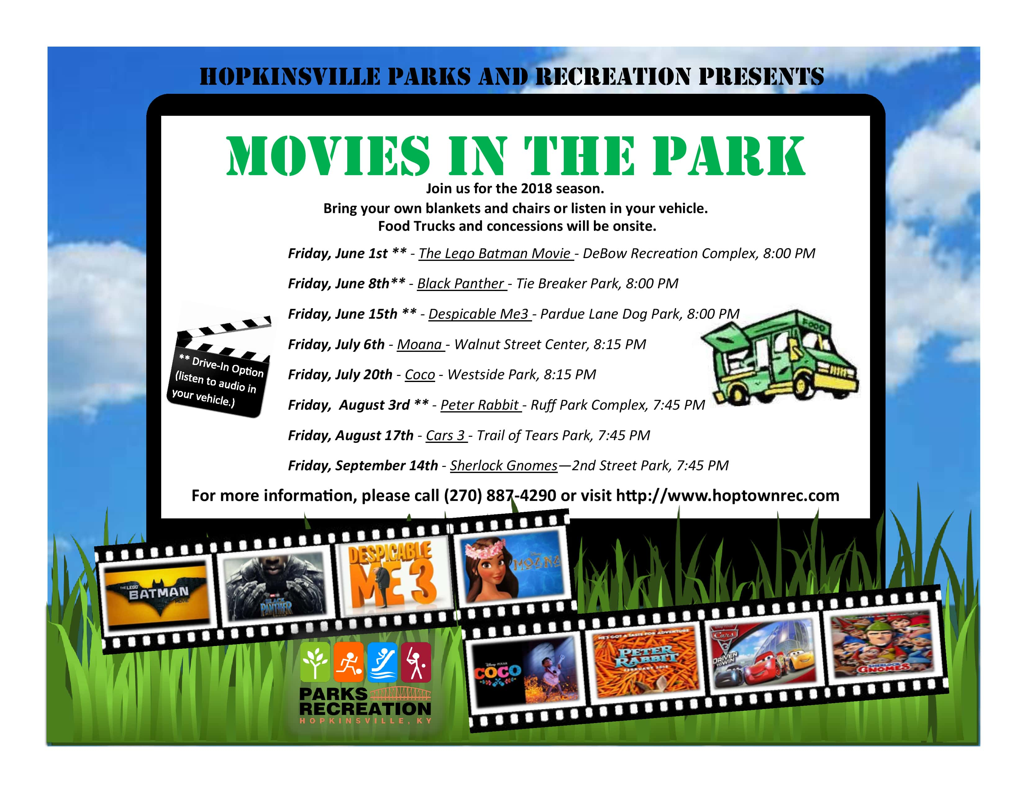 Hopkinsville Parks & Recreation Movies In The Park WKDZ Radio