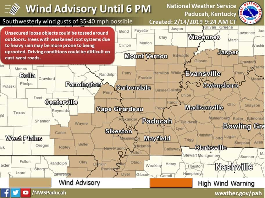 NWS Issues Wind Advisory For Thursday | WPKY 103.3 FM - 1580 AM