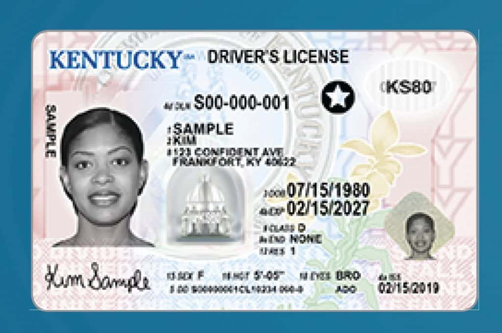 kentucky driving licence psd template