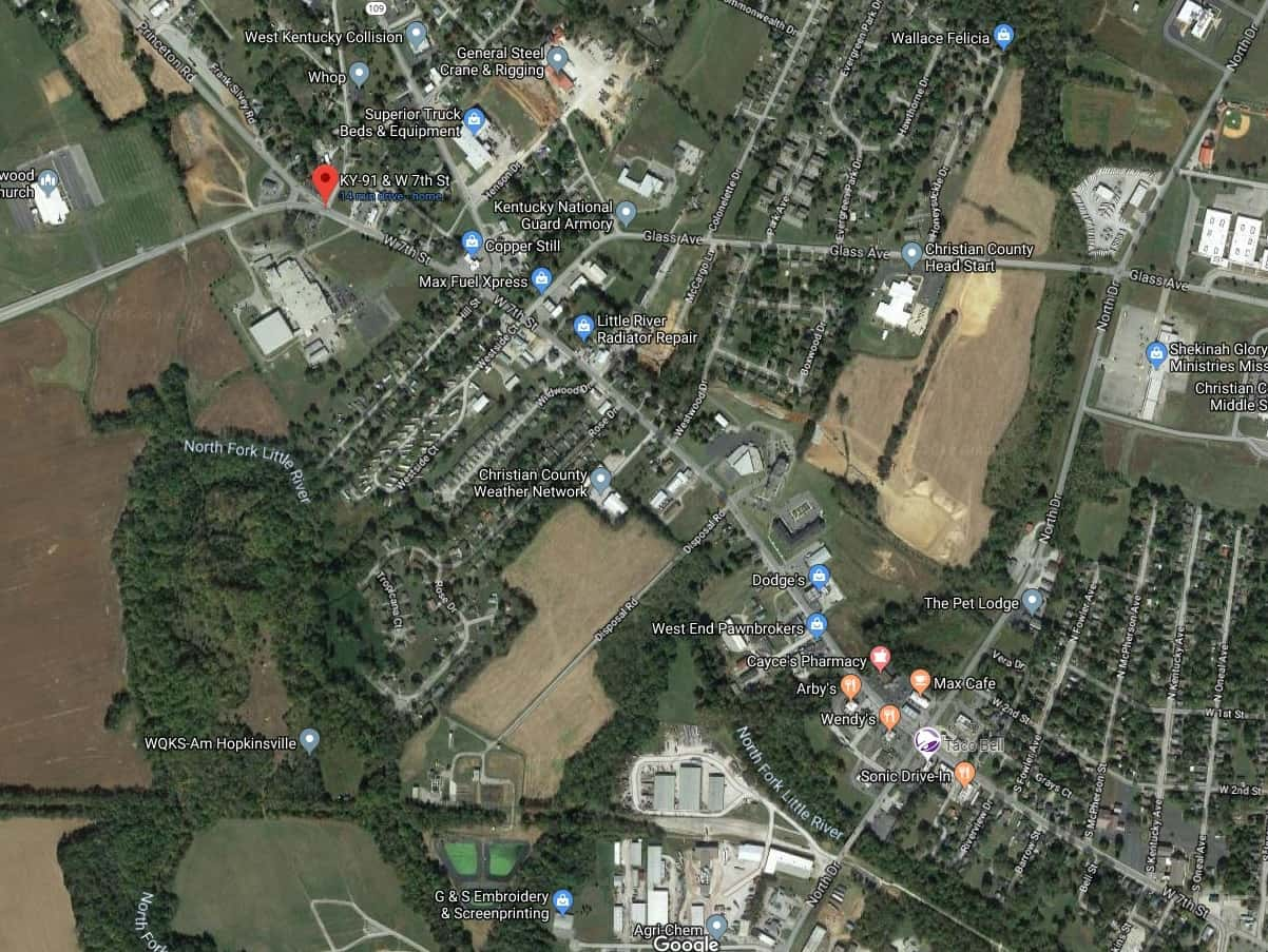 State Seeking Comments On Hopkinsville Road Project WHVO FM   18 KYTC West 7th Street North Drive Map Google 