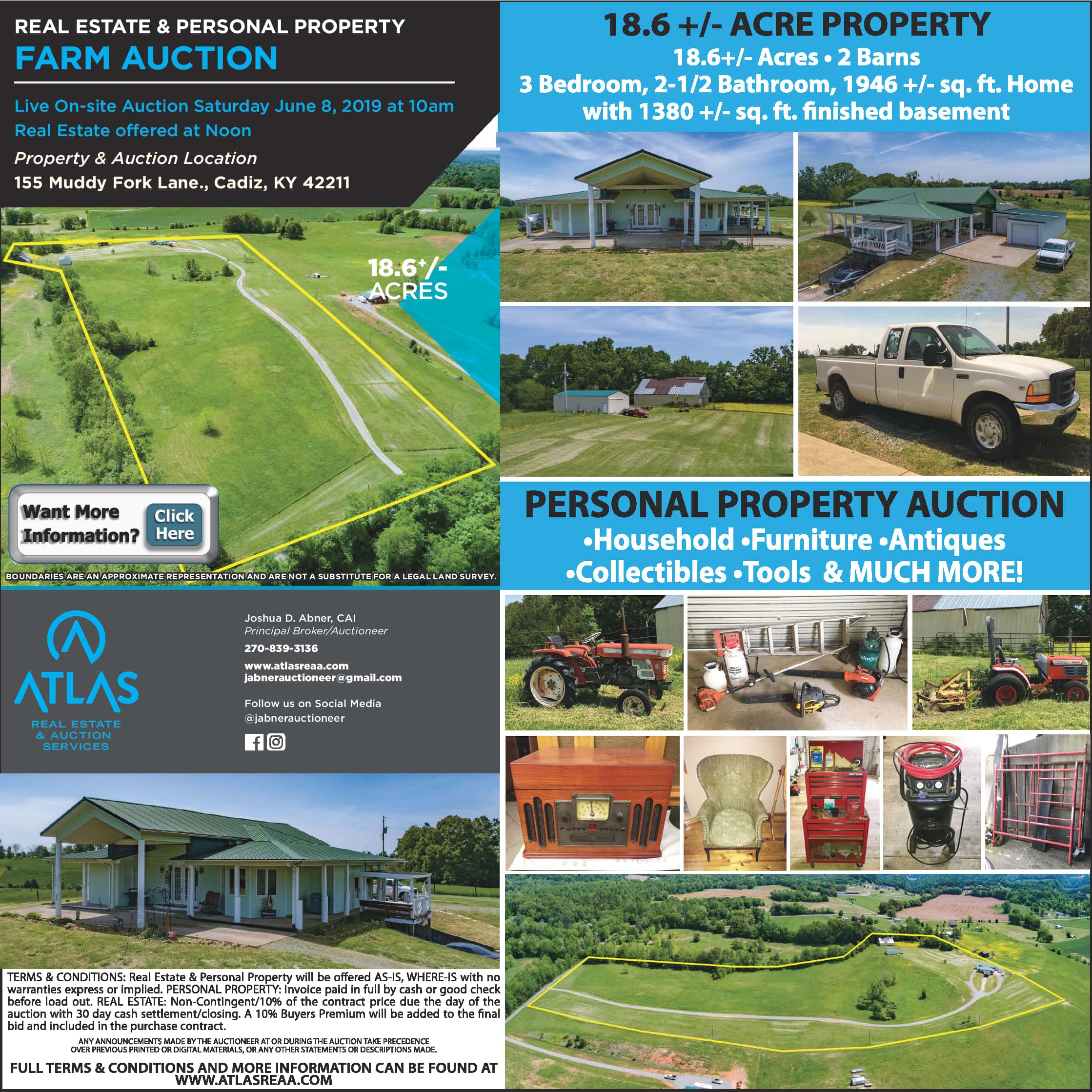 Farm Auction With Atlas Real Estate & Auction June 8! WKDZ Radio