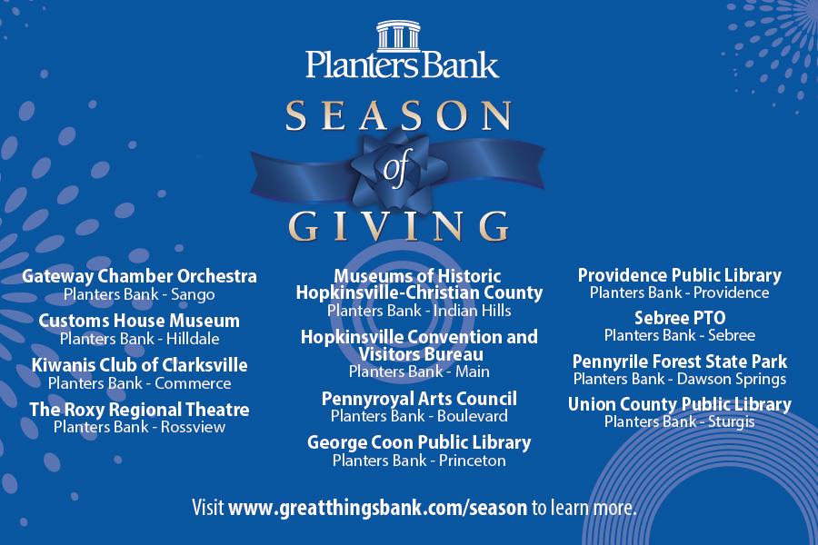 Planters Bank Starting 'Season of Giving' With A Bang WPKY 103.3 FM