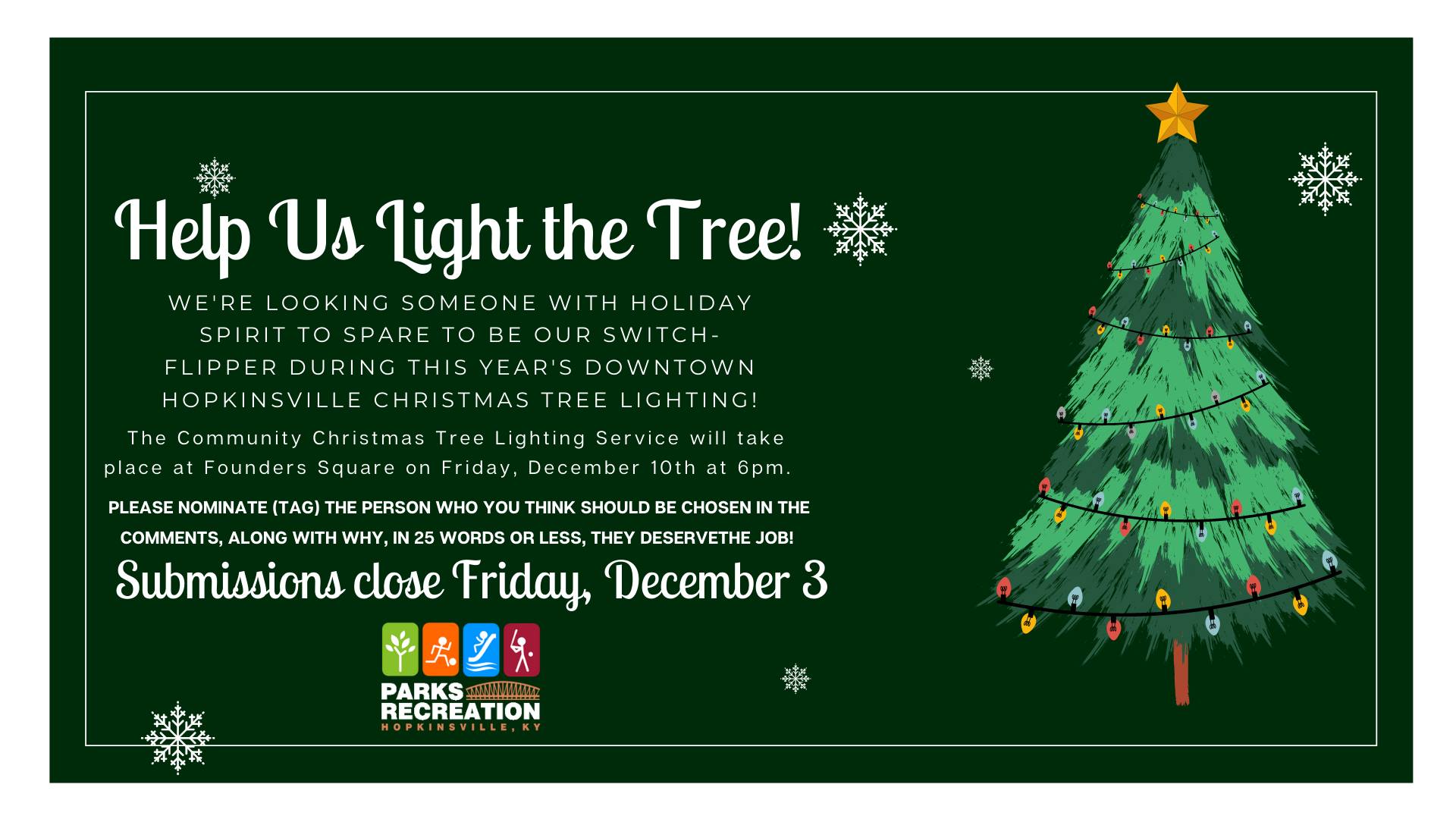 Downtown Hopkinsville Christmas Tree Lighting WKDZ Radio