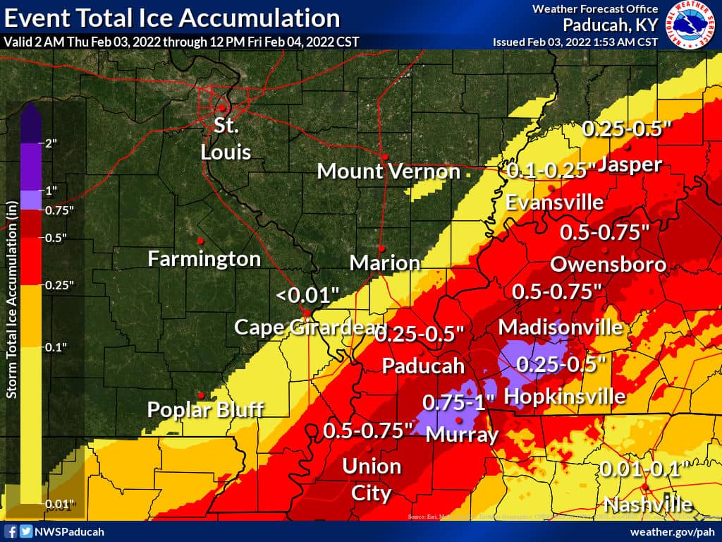 Ice Storm Warning Remains For Western Kentucky | WKDZ Radio