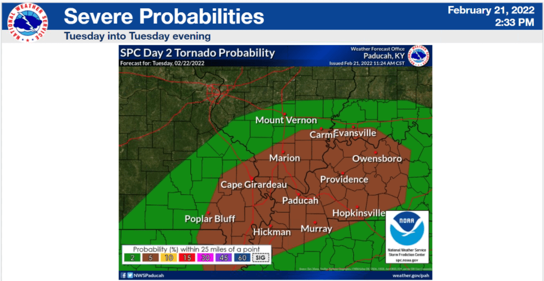 NWS Monitoring Possible Severe Weather Over Next Two Days | WPKY 103.3 ...