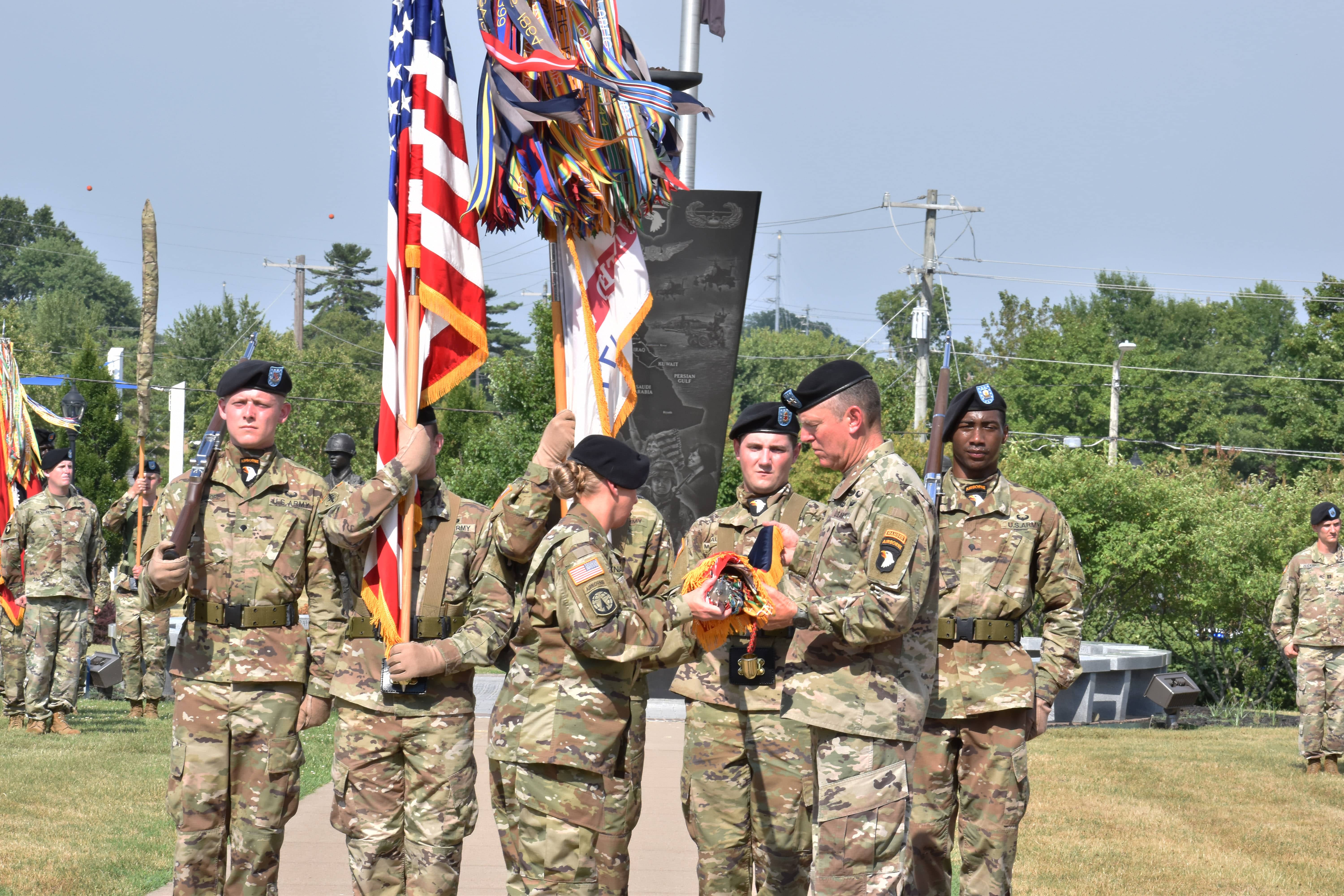 101st Airborne Cases Colors Before Deployment To Europe WKDZ Radio