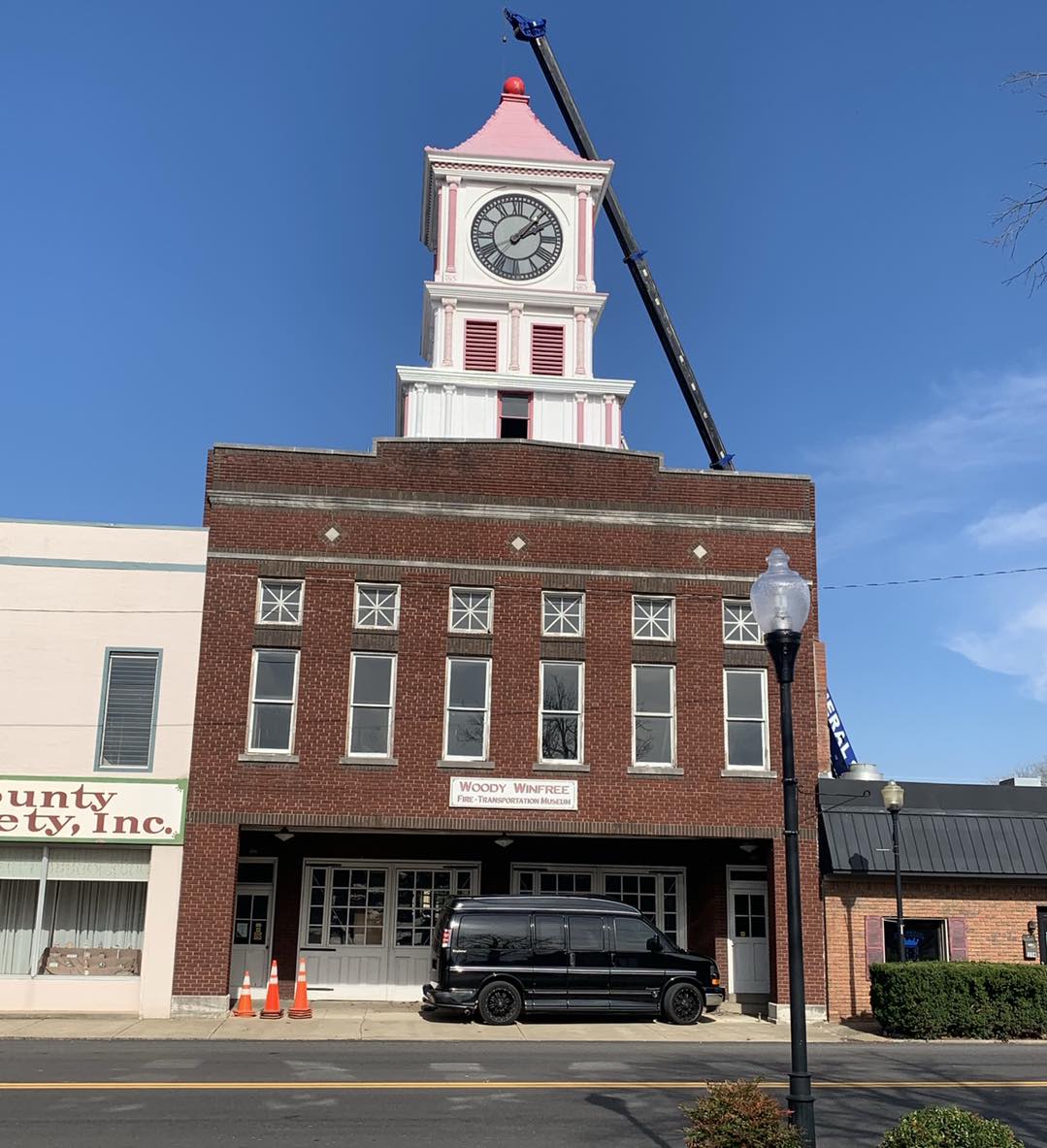 Hoptown Clock Tower Repainting Complete WHVOFM