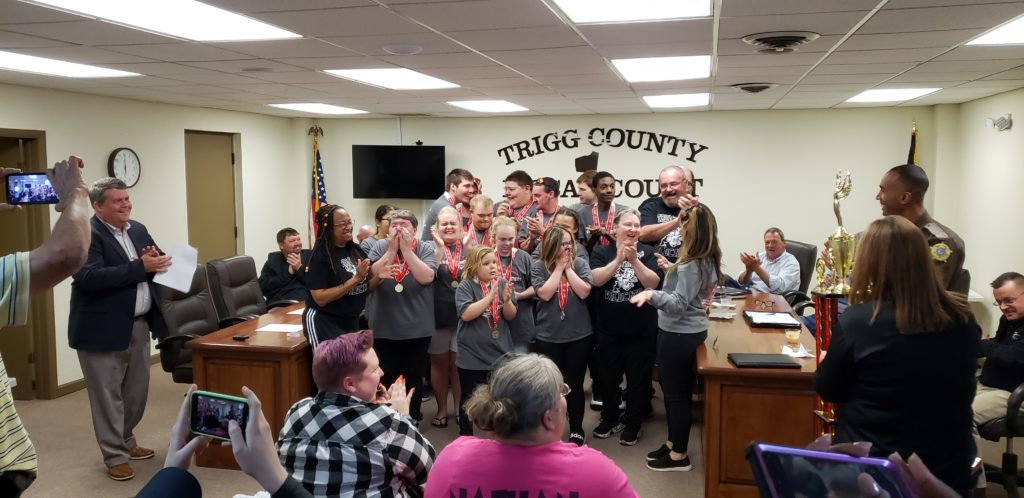 Trigg Officials Award Massive State Championship Trophy To Special Olympics - Vimarsana News