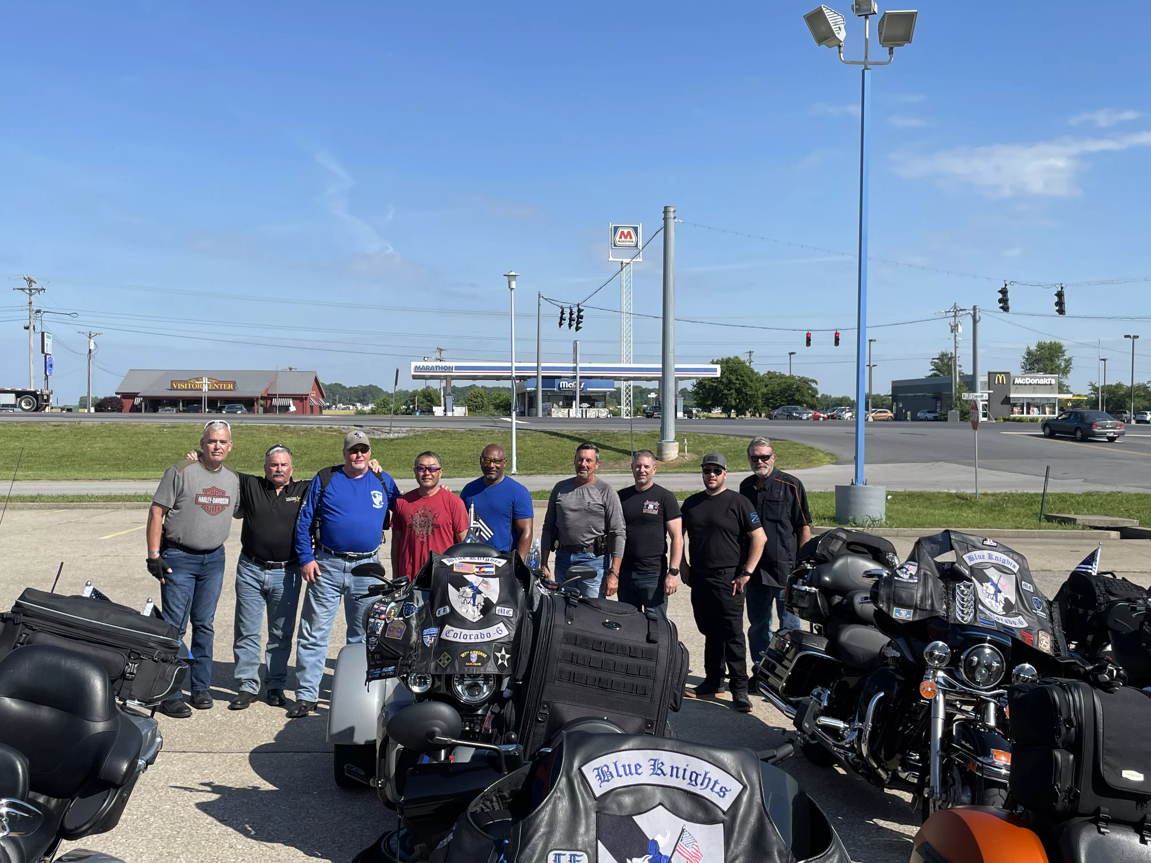 Blue Knights Colorado VI Riders Stop At WKDZ-WHVO On Cross Country Trip - Vimarsana News