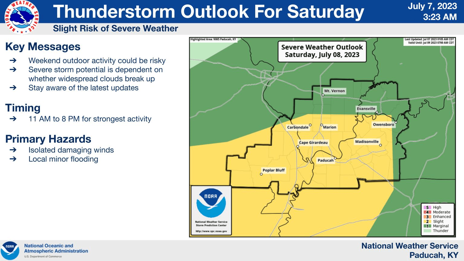Slight Risk For Severe Storms Saturday | WPKY 103.3 FM - 1580 AM