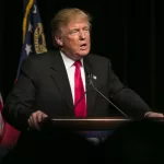 former President Donald Trump speaks to several thousand supporters at a rally in Atlanta^ Georgia. 21 February 2016: