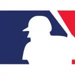 MLB Major League Baseball icon red blue white isolated sport logo vector template