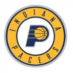 Tallinn^ Estonia - October 27 Indiana Pacers logotype. Vector basketball club logo. basketball.