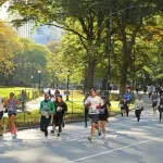 NEW YORK^ USA - NOV 6^ 2021: 2021 New York City Marathon^ 50th running of that city premier long-distance race^ was held on November 7^ 2021