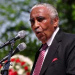 Congressman Charles Rangel speaking at the annual Memorial Day Remembrance ceremonies in Riverside Park. New York City - May 26^ 2014
