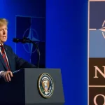 Press conference of Donald Trump^ President of United States of America^ during NATO (North Atlantic Treaty Organization) SUMMIT 2018. 12.07.2018. BRUSSELS^ BELGIUM