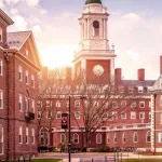View of the architecture of the famous Harvard University in Cambridge^ Massachusetts. Cambridge^ MA^ USA - March 15^ 2024